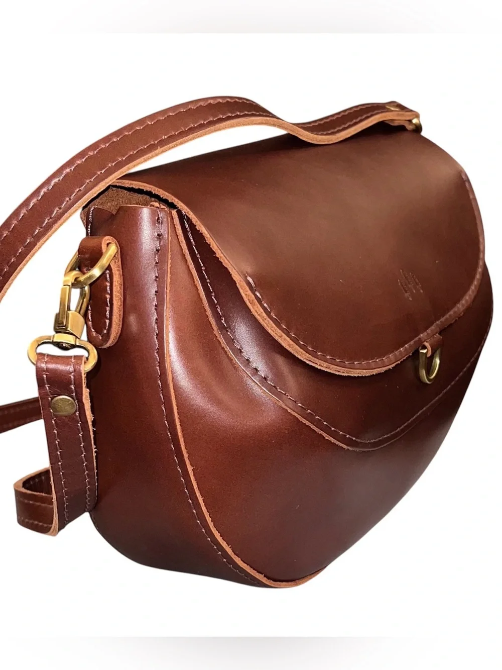 Portland Leather Goods Chocolate Brown Monaco Crossbody Bag - NWT